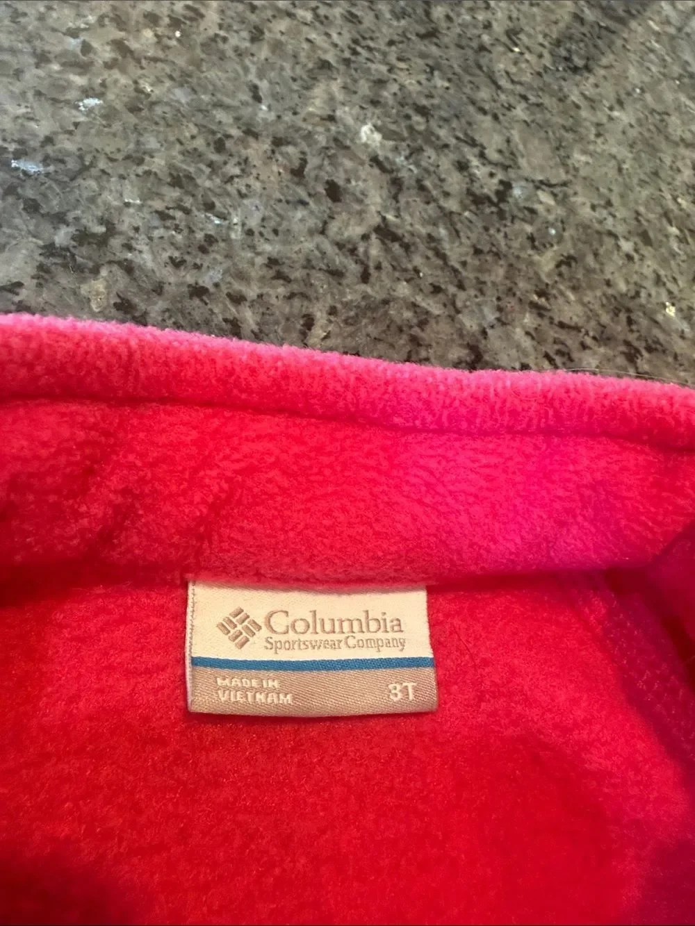Columbia Kids Pink Full-Zip Fleece Jacket 3T (2100)